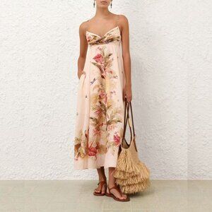 Zimmermann Jardin Enchanté Cutout Midi Dress